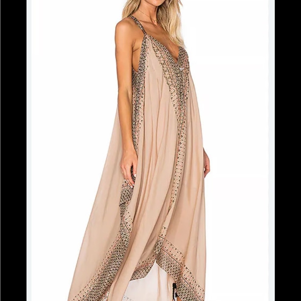 Free People Beige Maxi Dress